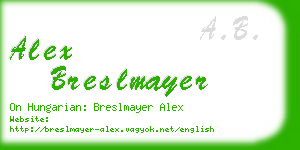 alex breslmayer business card